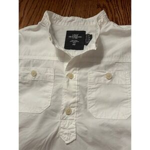 H&M LOGG Boy's White Shirt Long Sleeves you can fold make short sleeves size 9